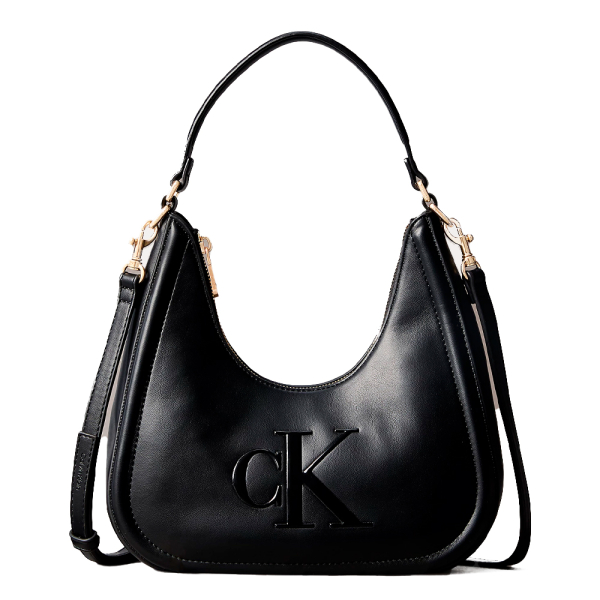 Calvin Klein Sac bandoulire monogramm en forme de croissant - U Noir- Ref 90 €